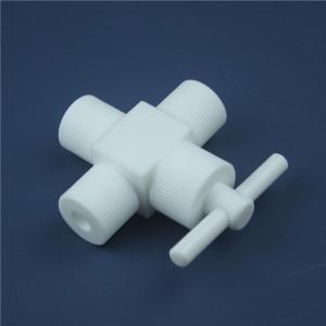 China PFA PTFE Valve Joint Teflon Laboratory Products Glass And Plasticware In Laboratory for sale