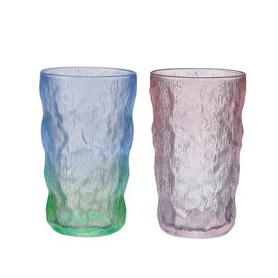 China Customizable Creative Unique Styling Texture Rock Shape Whiskey Glass Tumbler for sale