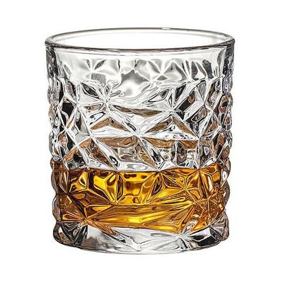 China Custom Logo Custom Logo Crystal Carved Modern Style Whiskey Glass Customizable Clear Vodka Glass for sale