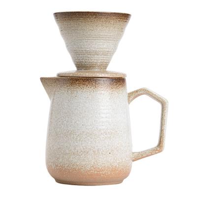 China Durable environmental protection exquisite Nordic style ceramic material handmade coffee cup set for sale