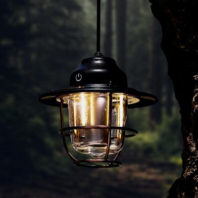 China 2022 New Height Mini Retro Camping Light Portable Camping Lantern Seven Kinds Dimming Outdoor USB Charging Camp Light LED Tent Light for sale