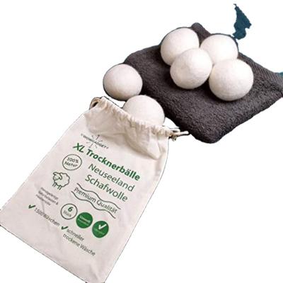 China New Zealand Cleaning Premium White Organic Sheep Felt Tumble Wool Dryer Ball Wool Dryer Ball for sale