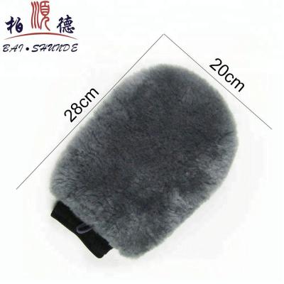 China Wholesale quick-drying car wash glove car wash glove wool sheepskin factory cleaning glove for sale