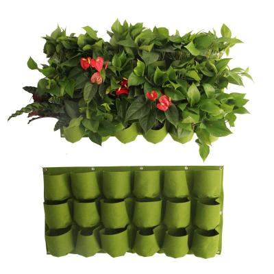 China Durable Green Wall System Fabric Modules Pockets Vertical Garden Felt Bag for sale