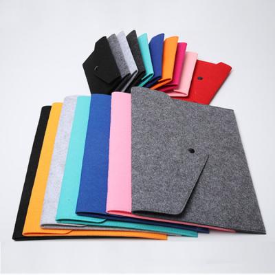 China Portable Envelope Bag A3, A4, A5 Eco-friendly Snap Button Design Felt Felt Folder Documents Folder Bag for sale