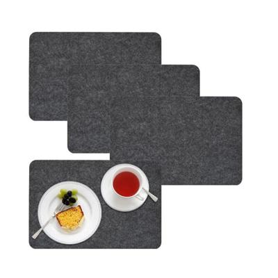 China Sustainable High Quality Felt Place Mat Coaster Felt Table Mat Fashion Set of 4 Felt Place Mats for sale