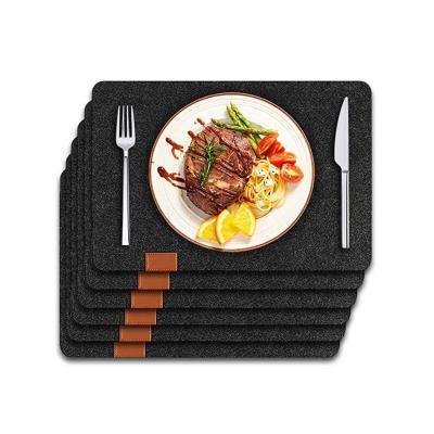 China Durable Felt Area Mats Heat-Resistant Table Mat Felt Premium Non-Slip Washable Felt Area Rugs for sale