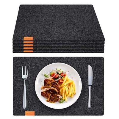 China Sustainable High Quality Felt Place Mat Coaster Felt Table Mat Fashion Set of 4 Felt Place Mats for sale