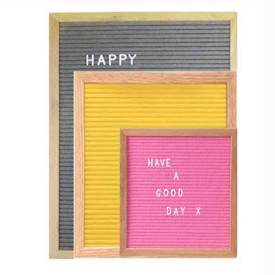 China China Oak Wood Frame Variable Message Sign Board Set Felt Letter Boards for sale