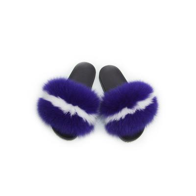 China Fashion\Raccoon Fur Slippers Women Fox Fluffy Hair Slides Comfortable\Durable Fur Sandals for sale