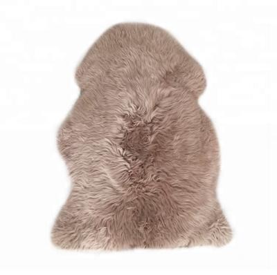 China Factory Price Home Use Real Hair Long Sheepskin Blanket One Piece Rug for sale