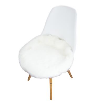 China Anti-Slip Wholesale Washable Faux Fur Rug White Round Blanket for sale