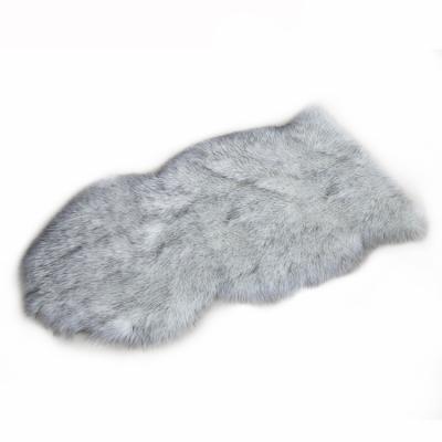 China Reversible High Quality Gray Faux Fur Throw Blanket Shaggy Rug Area Rug for sale