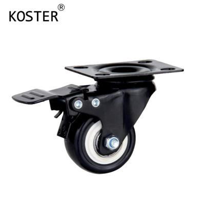 China Smooth Rolling Industry Wheel Barrow Black Polyurethane Caster Wheel for Heavy Duty for sale