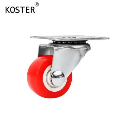 China Light Duty 1.5inch/2inch/2.5inch/3inch Plastic Red Swivel Caster with Ball Bearing for sale