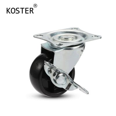 China Ball Bearing Light Duty 1-3 inch Furniture PP Black Swivel Caster Wheel for Furniture for sale