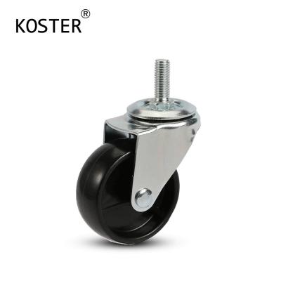 China Hole Distance 29/29/36*15/45*25/55*28/55*28 PP Black Swivel Brake Caster for sale