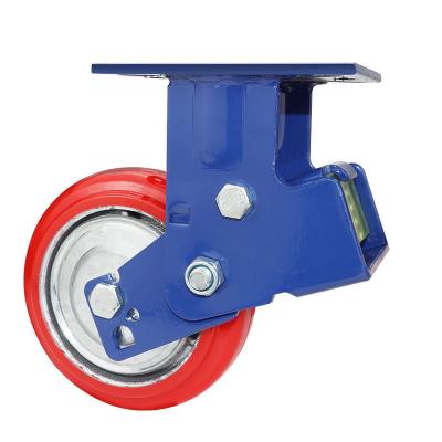 China Medium Duty Shock Absorption Wheel Castor with 100mm Diameter and Maximum Load of 350kg for sale