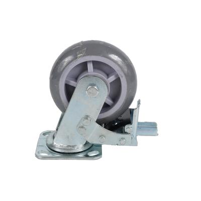 China 8inch Customization Industrial Rustic Furniture Wheel Caster with Rubber Ball Bearing for sale