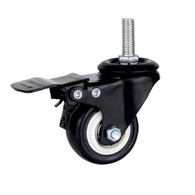 China Furniture Casters Wheels 2 Inch /4 Inch Caster Wheel with Brake Hole Distance 12*8.2mm for sale