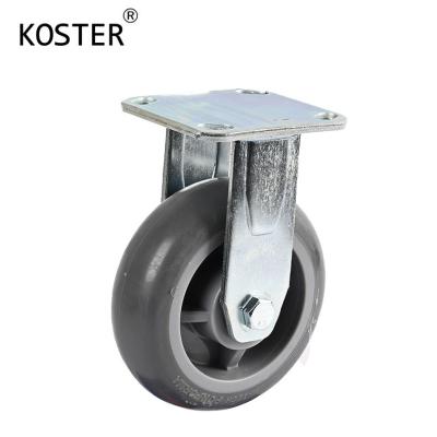 China High Temperature TPR Casters Industrial Trolley Scaffold Castor 4 Inch 5 Inch 8 Inch for sale