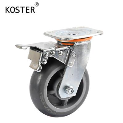 China 350kg Maximum Load TPR Casters for High Temperature Industrial Trolley Scaffold Wheels for sale