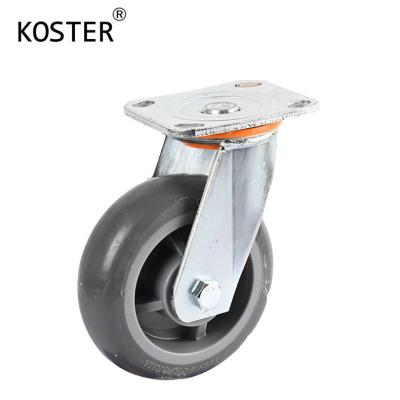 China Diameter 100 mm Hoogtemperatuur TPR Casters Industrieel Trolley Steigerwerk Castor Wheel Te koop