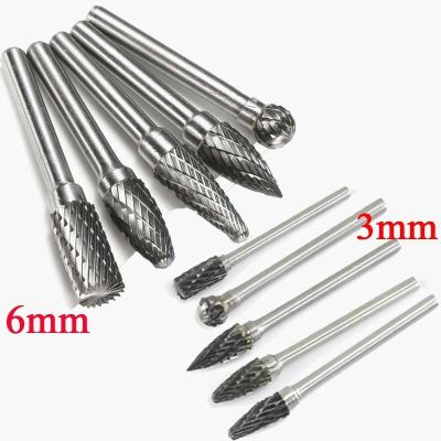 China 6.35mm Shank Dia Round Carbide File Die Grinder Bits Carbide de Tungstênio Rotary Burrs Set à venda