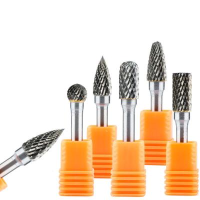 China Double Cut Burr Set for Aluminum Wood Metal Porting 6mm Tungsten Rotary Carbide Burrs for sale