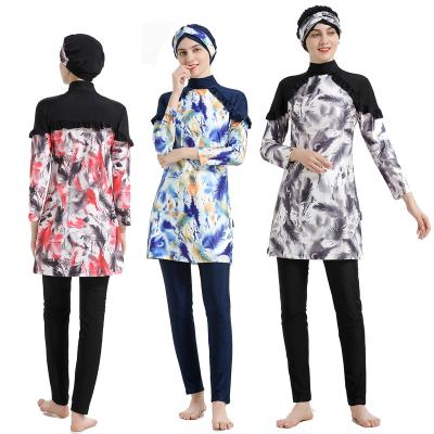 China Modest Muslim Swimwear Muslim Swimwear Islamic Swimsuit Hijab Swim Wear Swimwear Plus Size Full Coverage Muslim Swimwear for sale