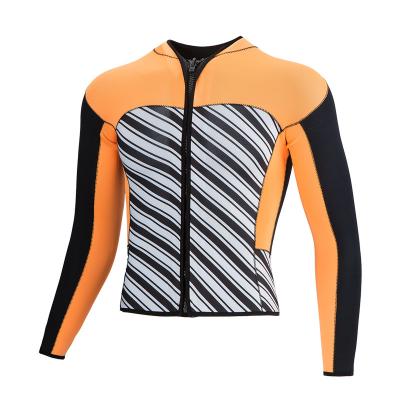 China Men's Neoprene Wetsuit Antibacterial Front Zipper Long Sleeves Workout Vest for Vest Surfing Snorkeling Swimming Workout Jacket for sale