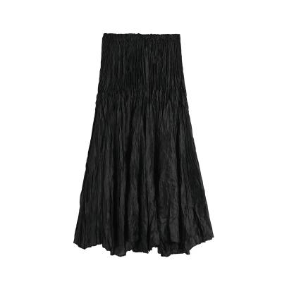 China Wholesale Hot Sale Washable High Quality Fashion Merchant Casual Splicing Pleated Slim Custom Dress for sale