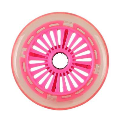 China 120mm Ignition Wear Resistant Scooter Wheels LED Flashing Front Replacement Wheel Scooter for sale