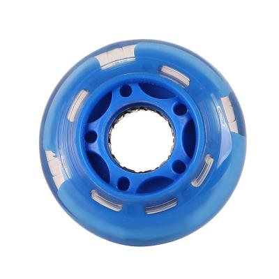 China Inline Wear Resistant LED Rollers 64mm Skate 82a Roller Light Up With Bearings for sale