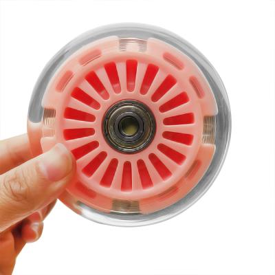 China LED PU Skate Roller Wear Resistant Turn Signal Integrated Wheel 90mm for sale