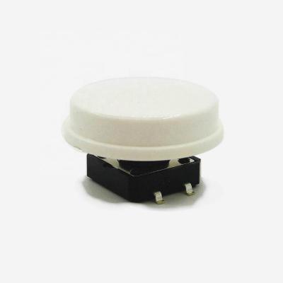 China Telecom 12*12mm 4 pin smd tact switch with 21mm white cap for sale