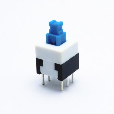 China Telecommunication Non Locks Vertical 8x8 Push Button Switch With Cap , For Toys for sale