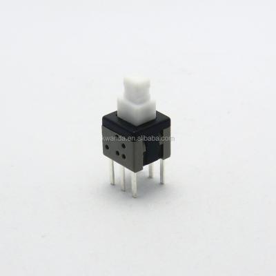 China 2P2T 2 Position Dpdt Latching Push Button Switch 5.8*5.8 for sale