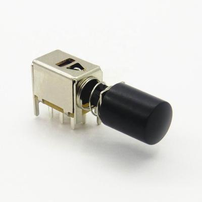 China Telecommunication DPDT Bottom Push Switch With White Cap for sale