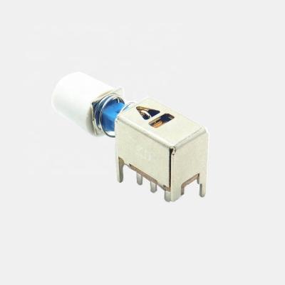 China Telecommunication Mini Dpdt 2 Way Self Lock Push Button Switch for sale