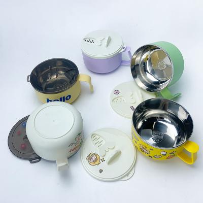 China Customizable 304 modern hot sale cute bowl modern kids canteen stainless steel bowl for sale