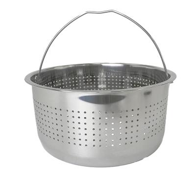 China Sustainable Kitchen Instruments Tools Stainless Steel Rice Cooker Steamer Insert Food Steamer Basket for sale