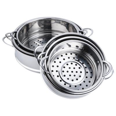 China Sustainable Gadgets For Kitchen Pot Steamed Grid 304 Stainless Steel Steamer With Double Ears for sale