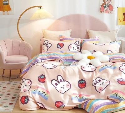 China Anti-Static Bed Linen High Quality Bed Sheet Kids Bedding Set Luxury Bed Sheet Set Twin 100 Cotton Duvet Cover for sale