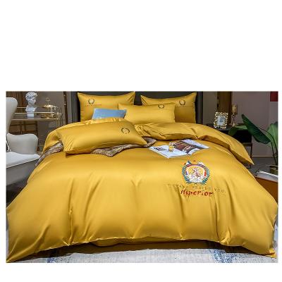 China Good Nondisposable selling European and American style embroidery solid sheets in cotton for sale