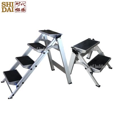 China Folding Ladders Good Quality Household Cheap Universal Aluminum Step Ladder With 100% Safety for sale