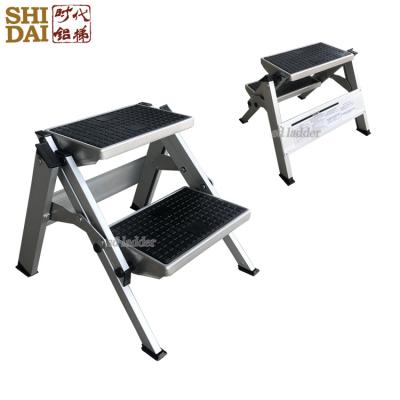 China China Hot Selling Folding Ladders Aluminum Step Ladder Ladders With Wide Steps for sale