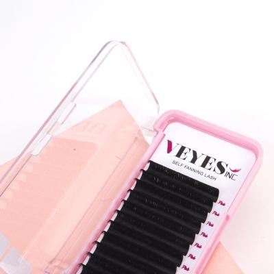 China Wholesale Natural Long Veyelash Private Label Easy Eyelash Extensions Fan Russian Volume Lashes for sale