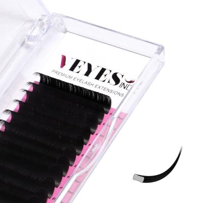 China Veyesinc Different Volume Slit Tips Cashmere Ellipse Matte Flat Lashes PBT Natural Long Synthetic Fiber Eyelash Extensions for sale