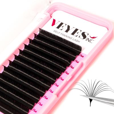 China Natural Auto Long Fanning Eyelash Extensions 0.03 0.05 0.07 Lash Flowering Auto Easy Blooming Luxury Extension for sale